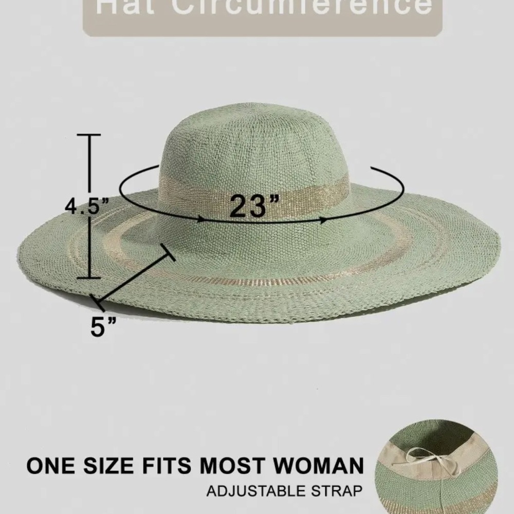 Soft Pink Metallic Accent Trim Floppy Resort Sun Hat - Picture 2 of 6